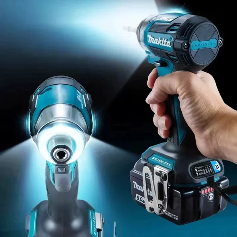 Makita DTD173 1800RPM 180Nm Visseuse à percussion sans fil 180Nm Moteur sans balais Perceuse électrique Mode T pour vis à bois pour batterie Makita