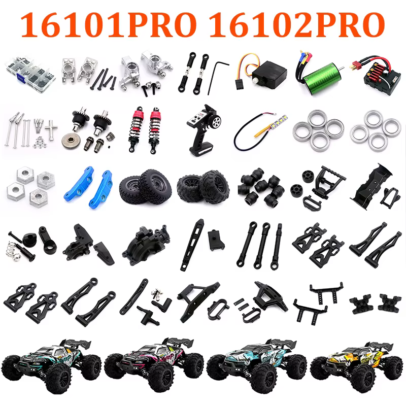 SCY 16101 PRO 16102 PRO RC pièces automobiles arbre tournant roulement d'engrenage tige de traction tasse de direction bras oscillant moteur pneu vis