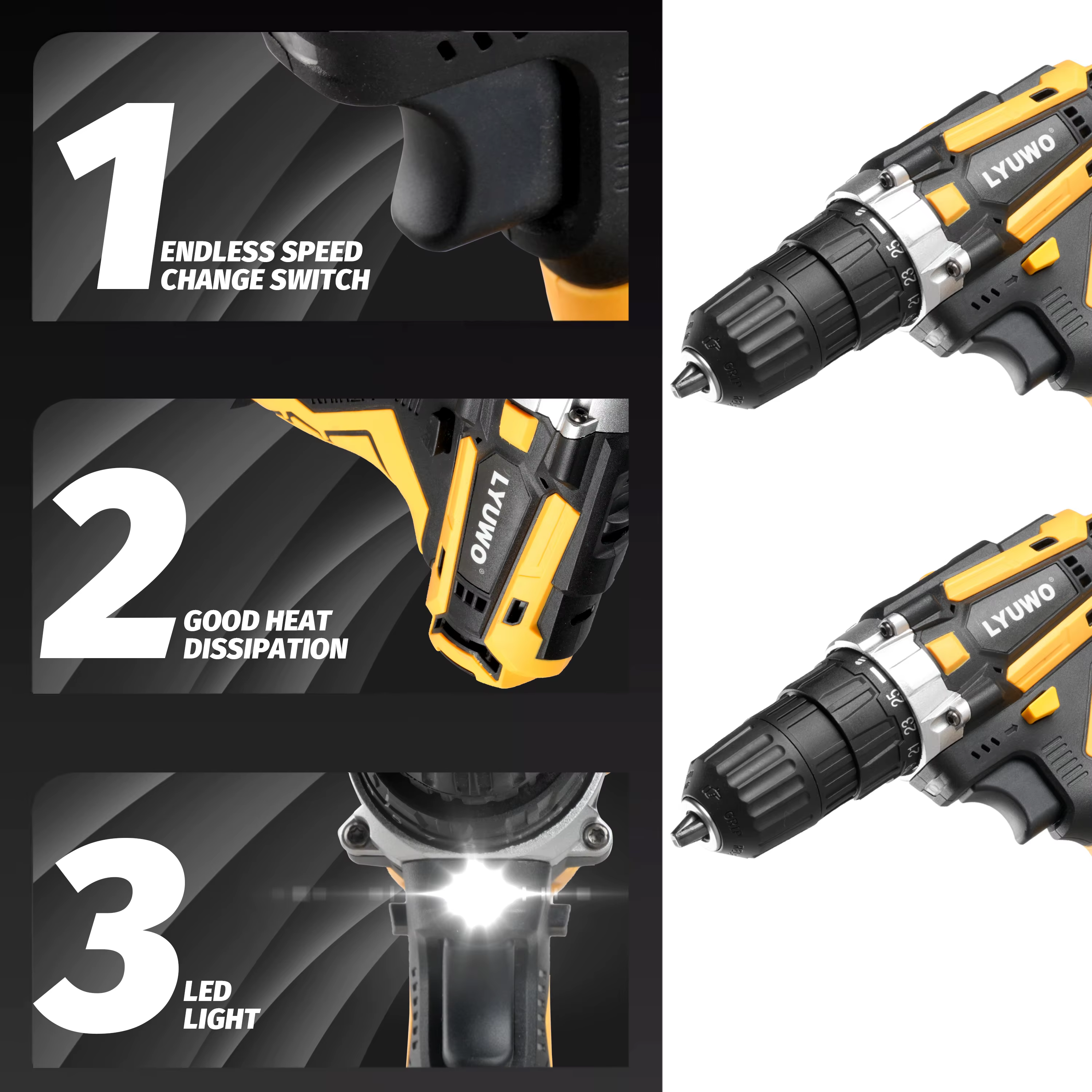 CircuWO-Perceuse électrique sans fil 12V