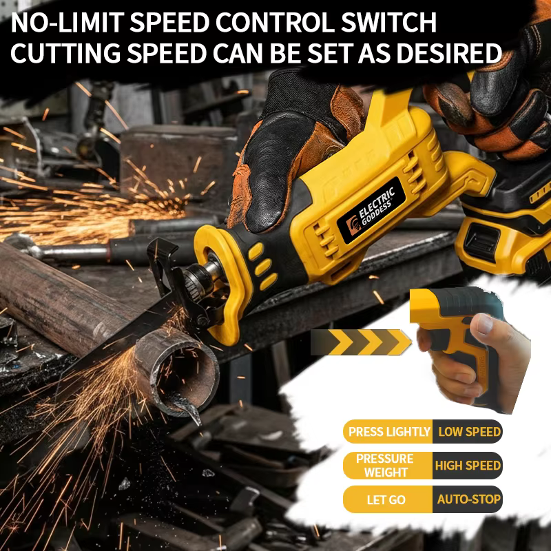 Scie alternative électrique de déesse 3000W pour la broche de batterie Dewalt 20V ﻿ Outil