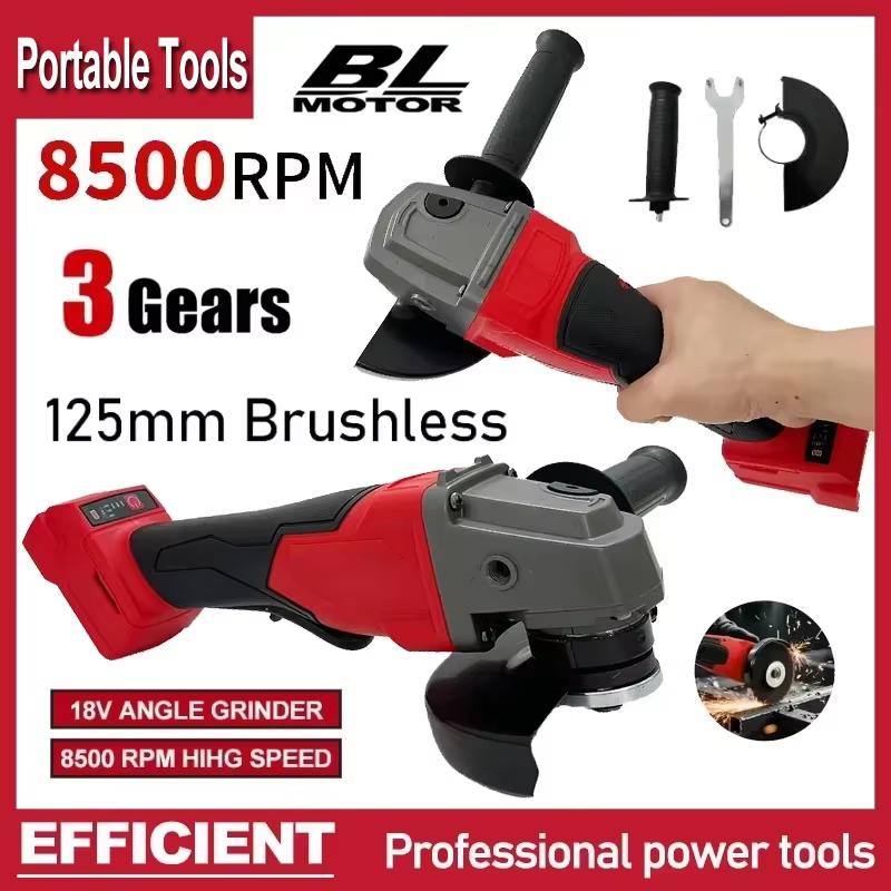 Milwaukee 125mm meuleuse d'angle sans brosse polissage Machine de découpe interrupteur à palette sans verrouillage outils électriques sans fil