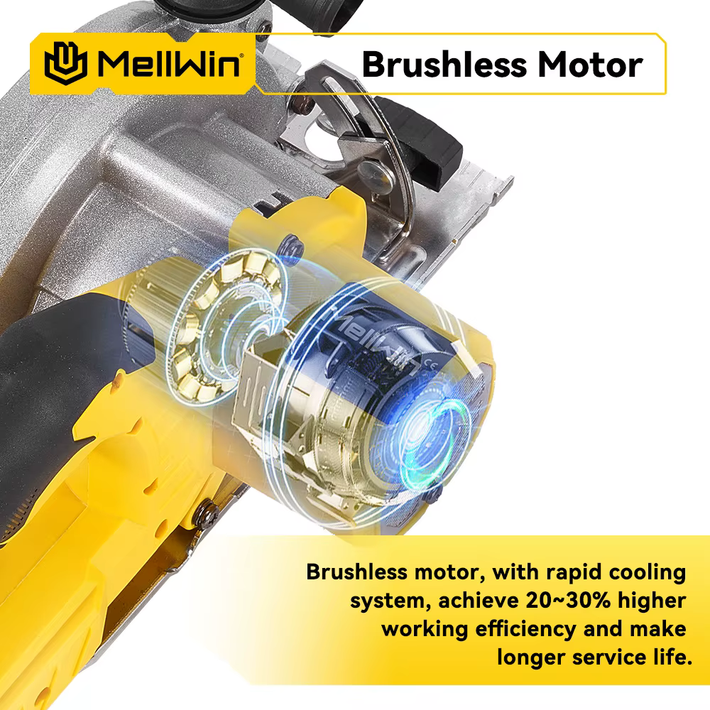 MELLWIN 6 pouces scie circulaire électrique sans brosse