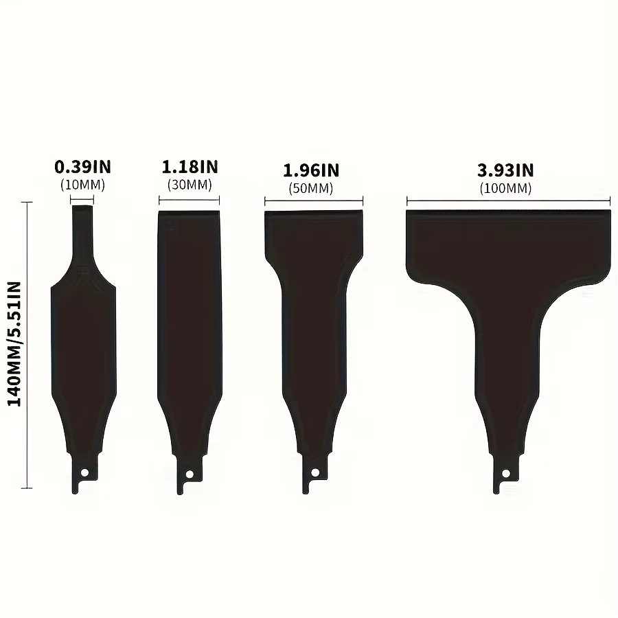 Lot de 4 lames de scie sabre robustes pour l'élimination de la saleté