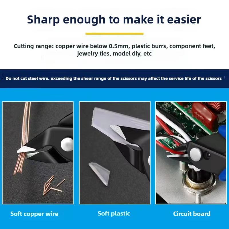 Pince coupante diagonale en plastique pour électricien