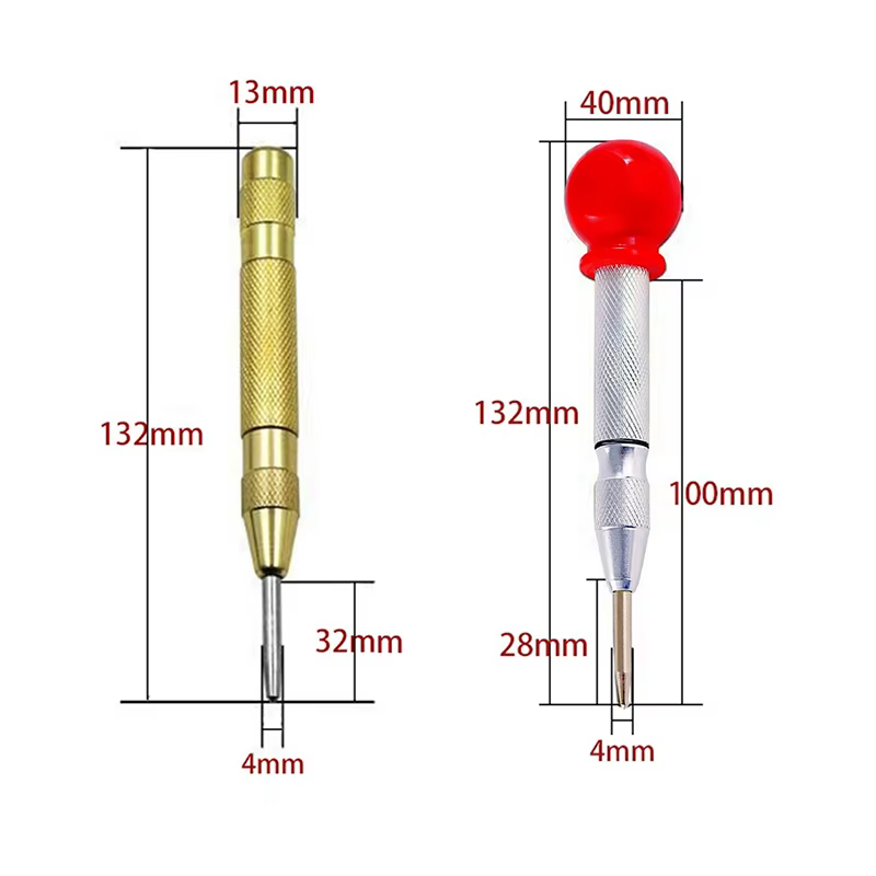 Poinçon central automatique 130MM, outil de forage à ressort réglable et solide, perforateur Mental pour le travail du bois, marqueur chargé, outils à main