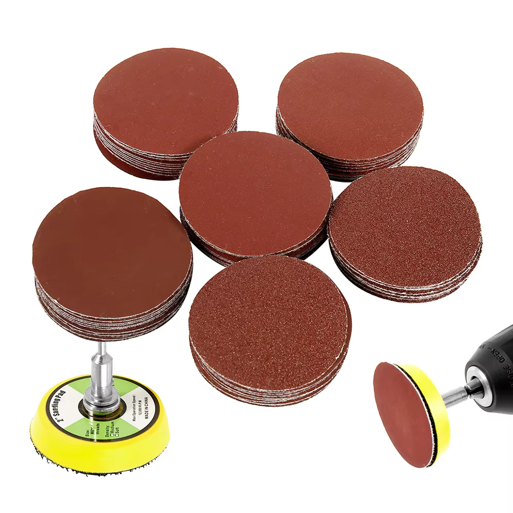 Kit de disques de ponçage à tige de 2 "avec plaque de support