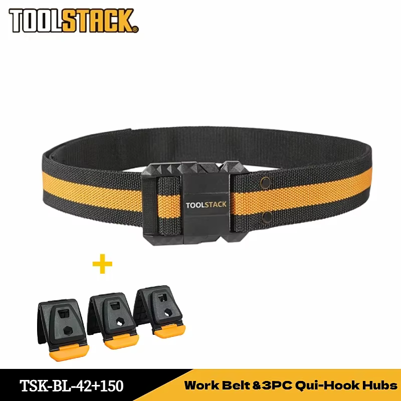 Ceinture de travail TOOLSTACK avec boucle en acier à dégagement rapide