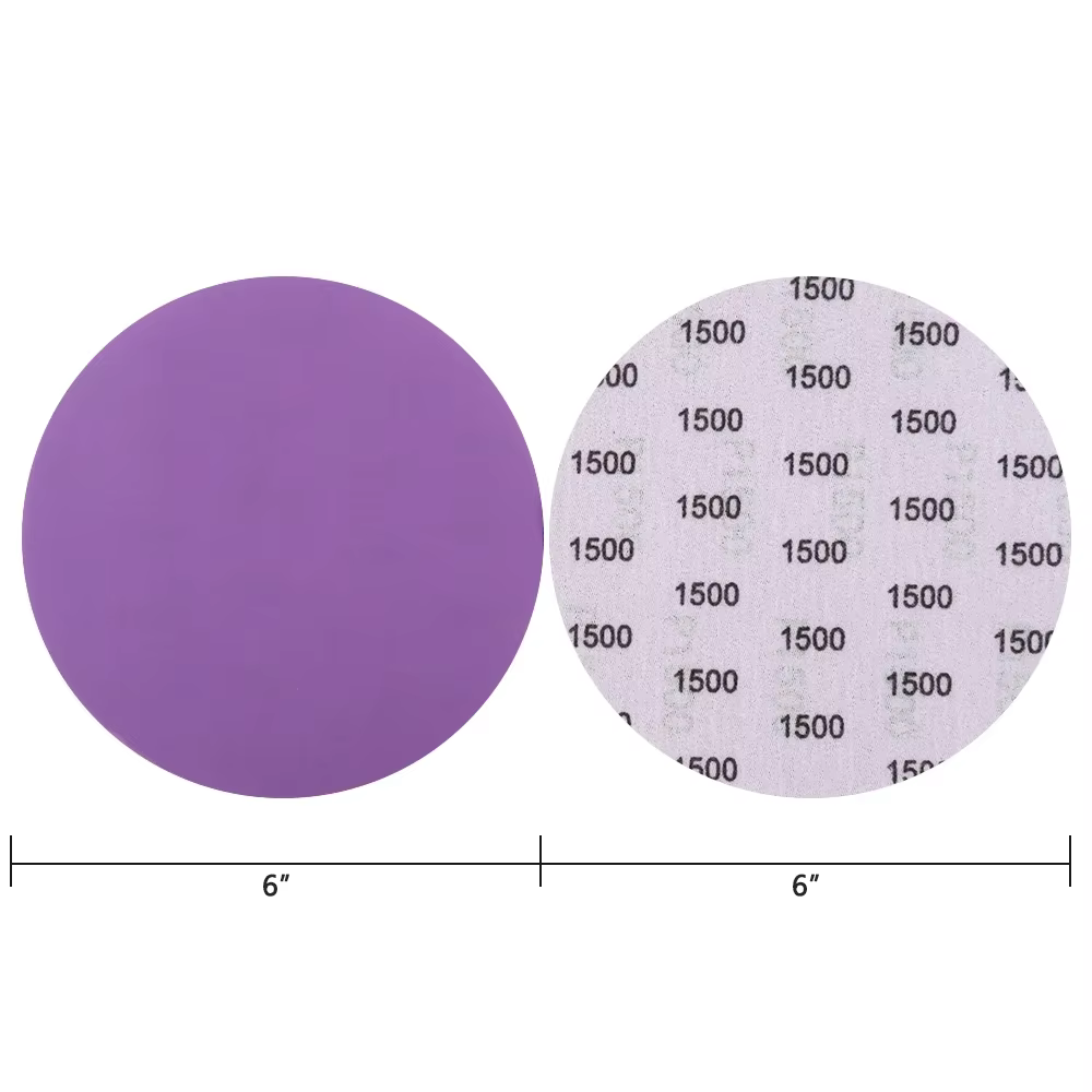 Disques de ponçage 6 pouces crochet et boucle 60-10000 grain papier de verre 150 mm pour ponceuse orbitale aléatoire travail du bois automobile métal voiture