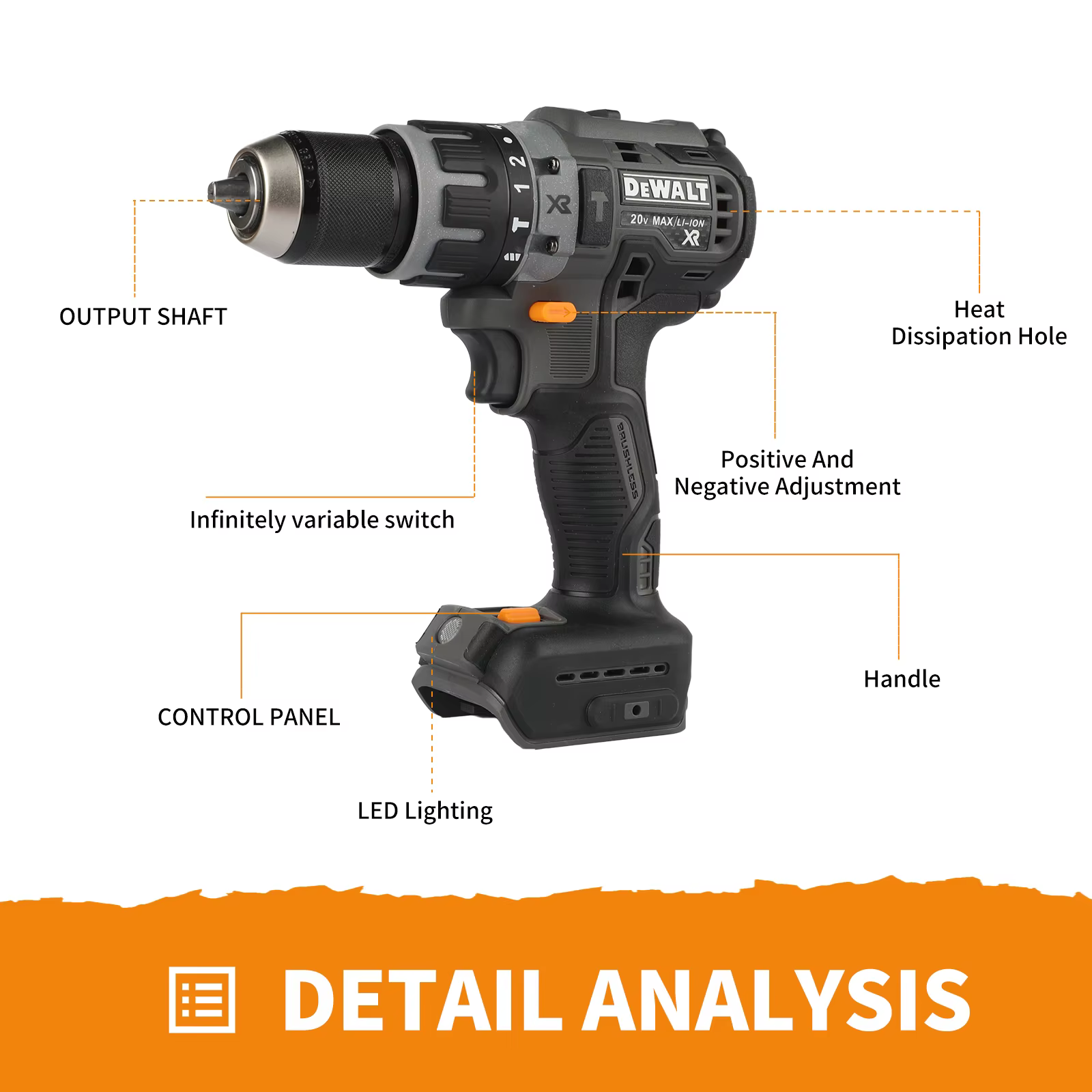 Perceuse et visseuse à chocs sans balais DEWALT DCF85M 20V | Outil électrique avec couple de 205 Nm