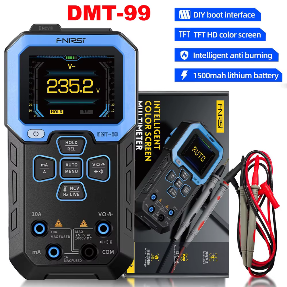 FNIRSI DMT-99 multimètre numérique 9999 points TRMS