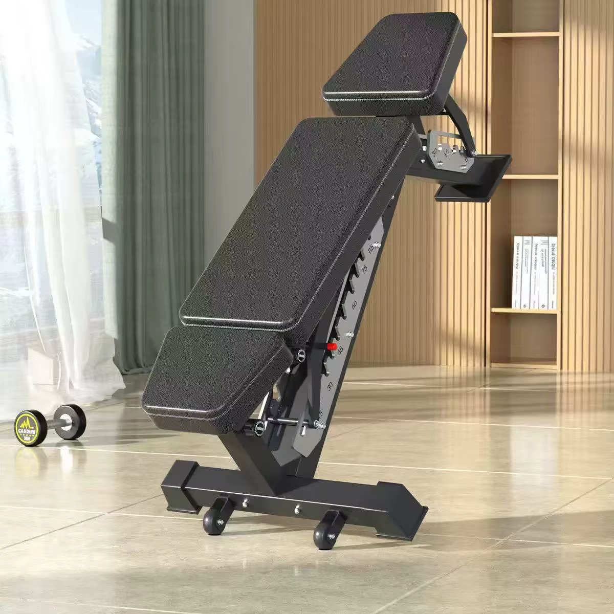 Banc de musculation multifonctionnel réglable et pliable pour haltères, presse à pectoraux, abdominaux, entraînement, chaise de fitness pour la maison et la salle de sport intérieure