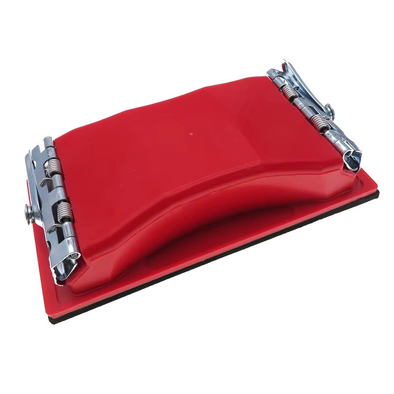 Support pour papier abrasif rectangulaire, ponceuse manuelle, couleur rouge