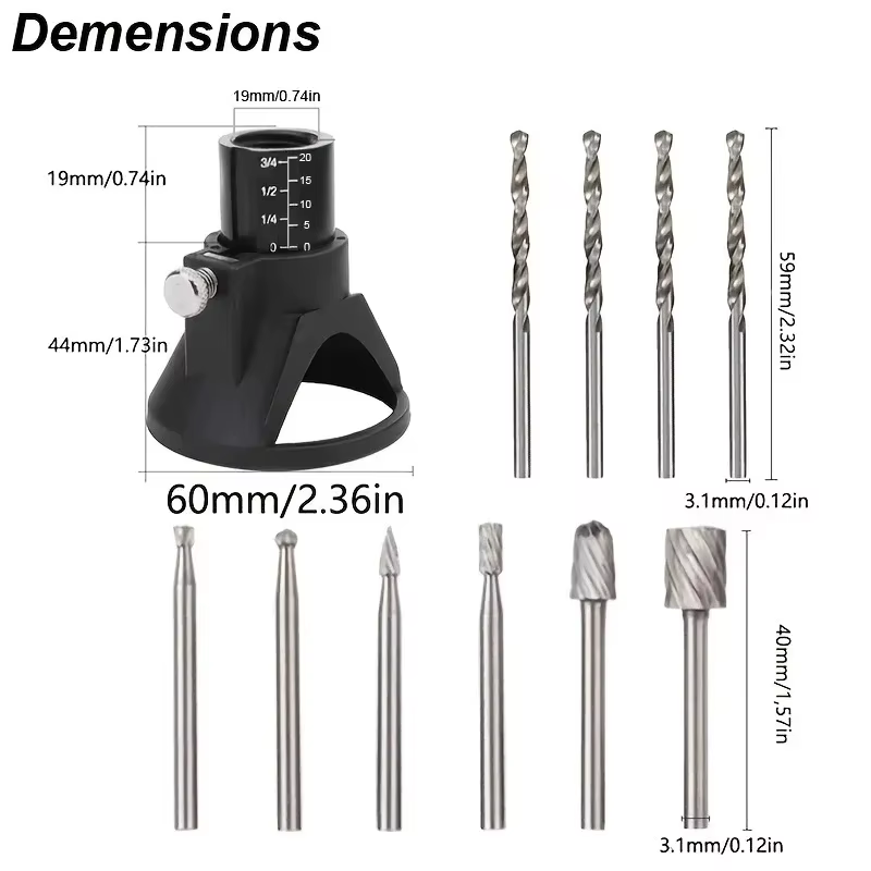 Guide de fixation pour fraise rotative