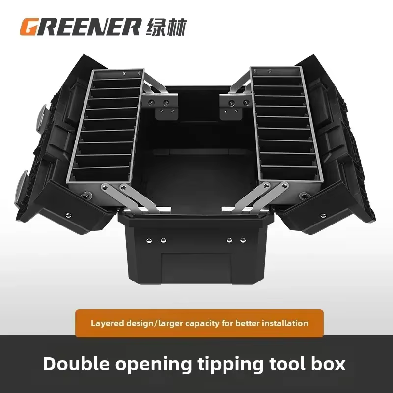 Green Forest – grande boîte à outils pliable à trois couches