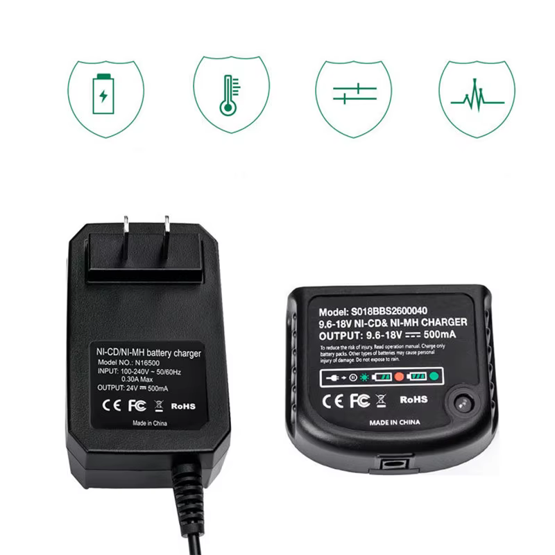 Chargeur de remplacement pour Black & Decker 9.6V-18V A12 A12-X HPB18 HPB14 HPB12 HPB96 HPB18-OPE NI-CD NI-MH