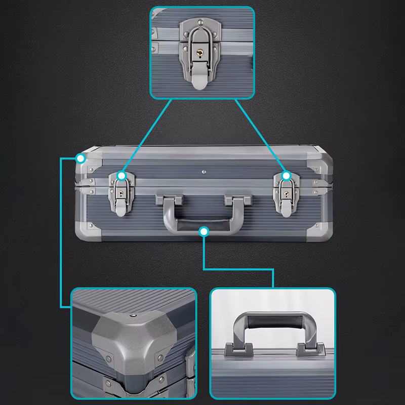 Mallette à outils multifonctionnelle en alliage d'aluminium