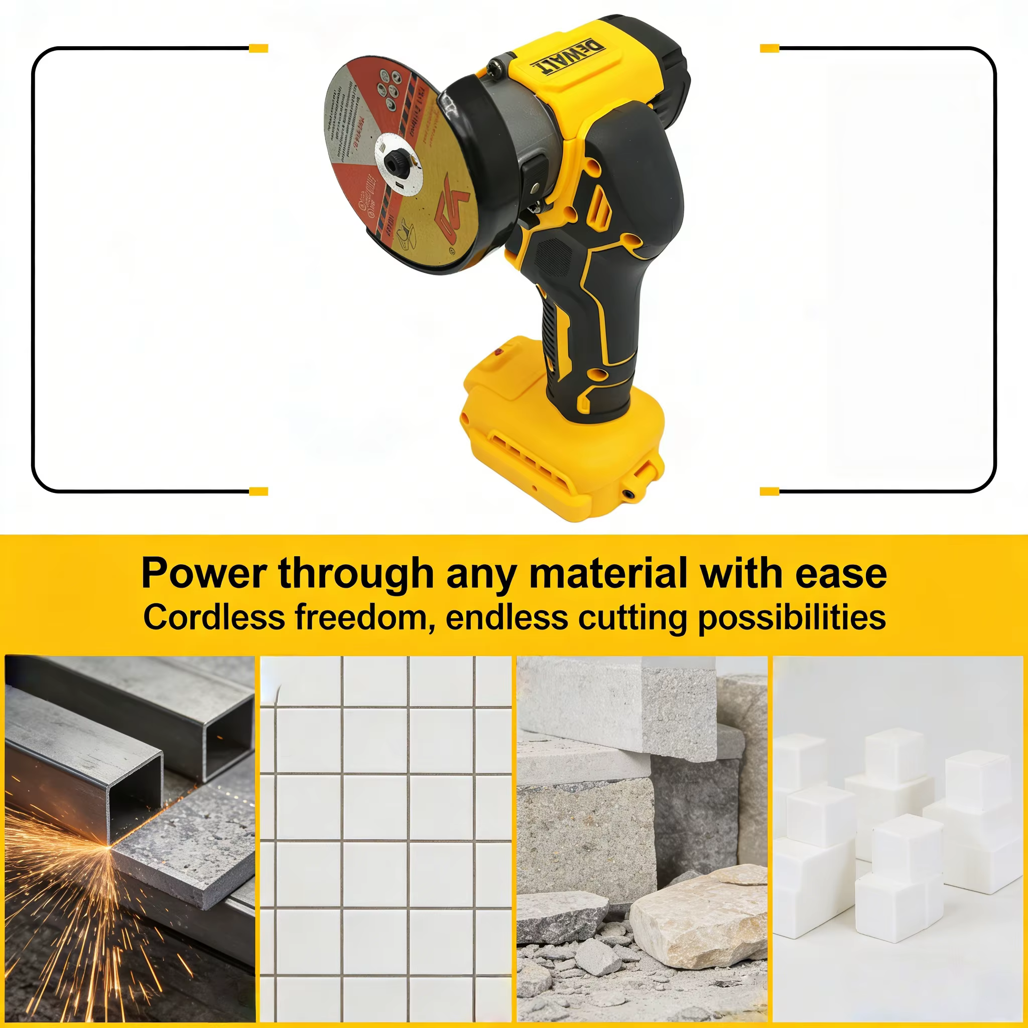 Mini-meuleuse d'angle DEWALT A2UD 20V (3 pouces/76 mm) : Machine de meulage sans fil 20000 tr/min pour découpe et polissage de précision (outil nu)