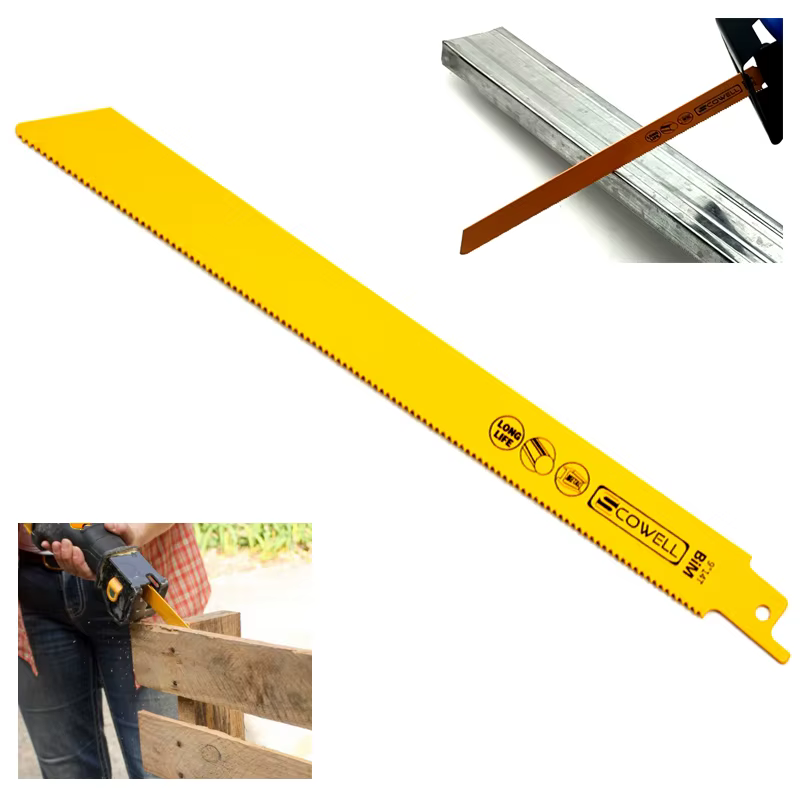HSS bimétallique M42 Cobalt 8% haute Flexible 9 pouces 14TPI sabre lames de scie alternative clou en métal coupe de palette de bois