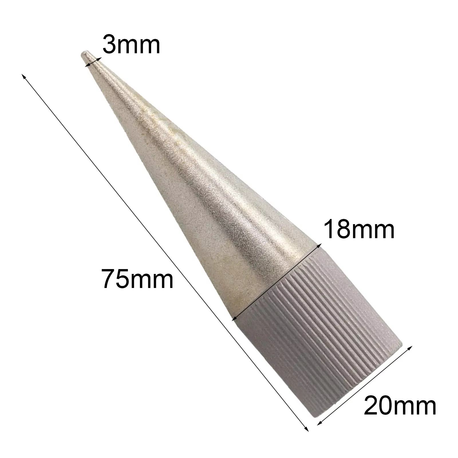 Poinçon conique de 2 mm de diamètre extérieur