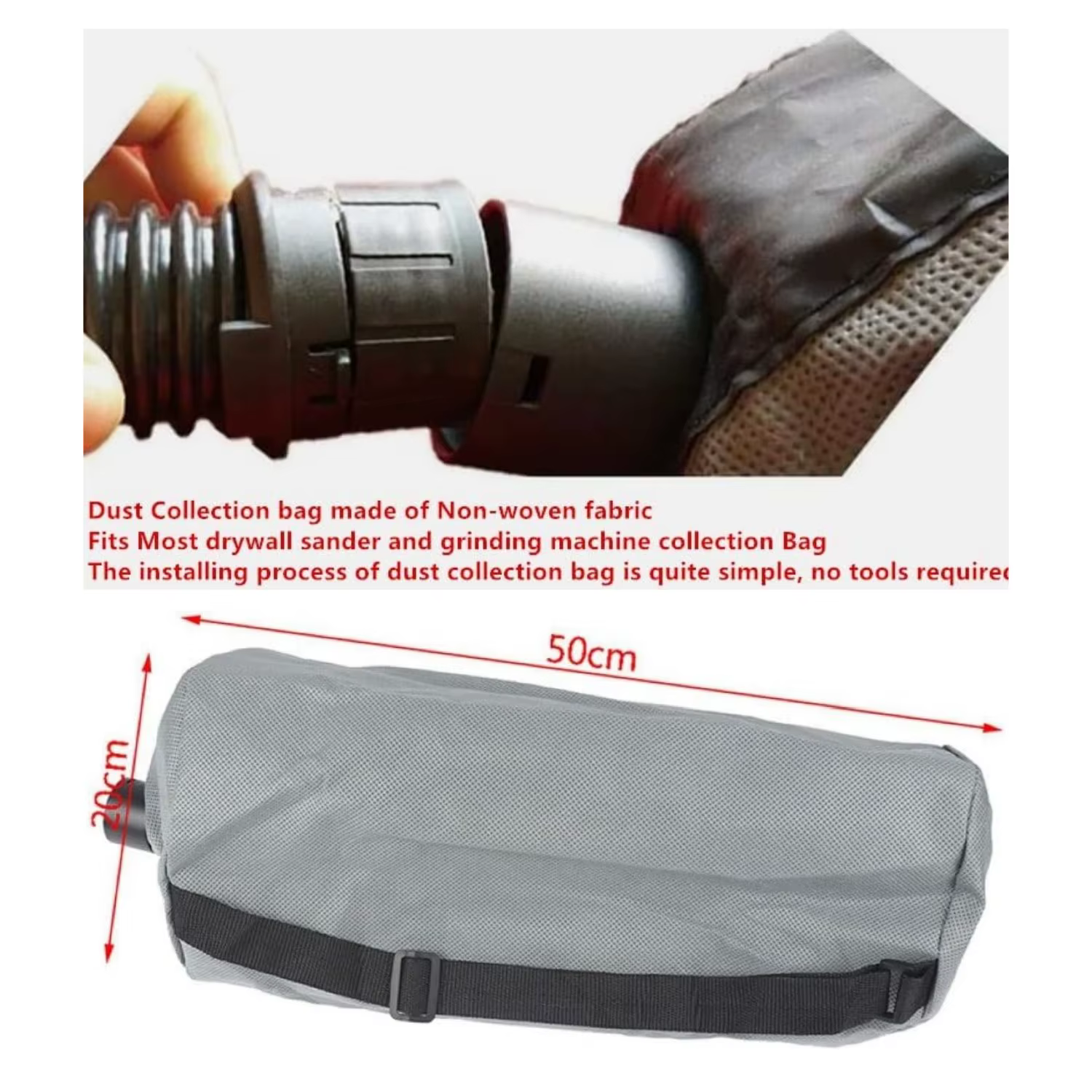 Sac de collecte de poussière pour ponceuse à cloisons sèches électrique
