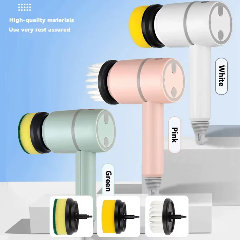 Brosse de nettoyage électrique multifonctionnelle à long manche