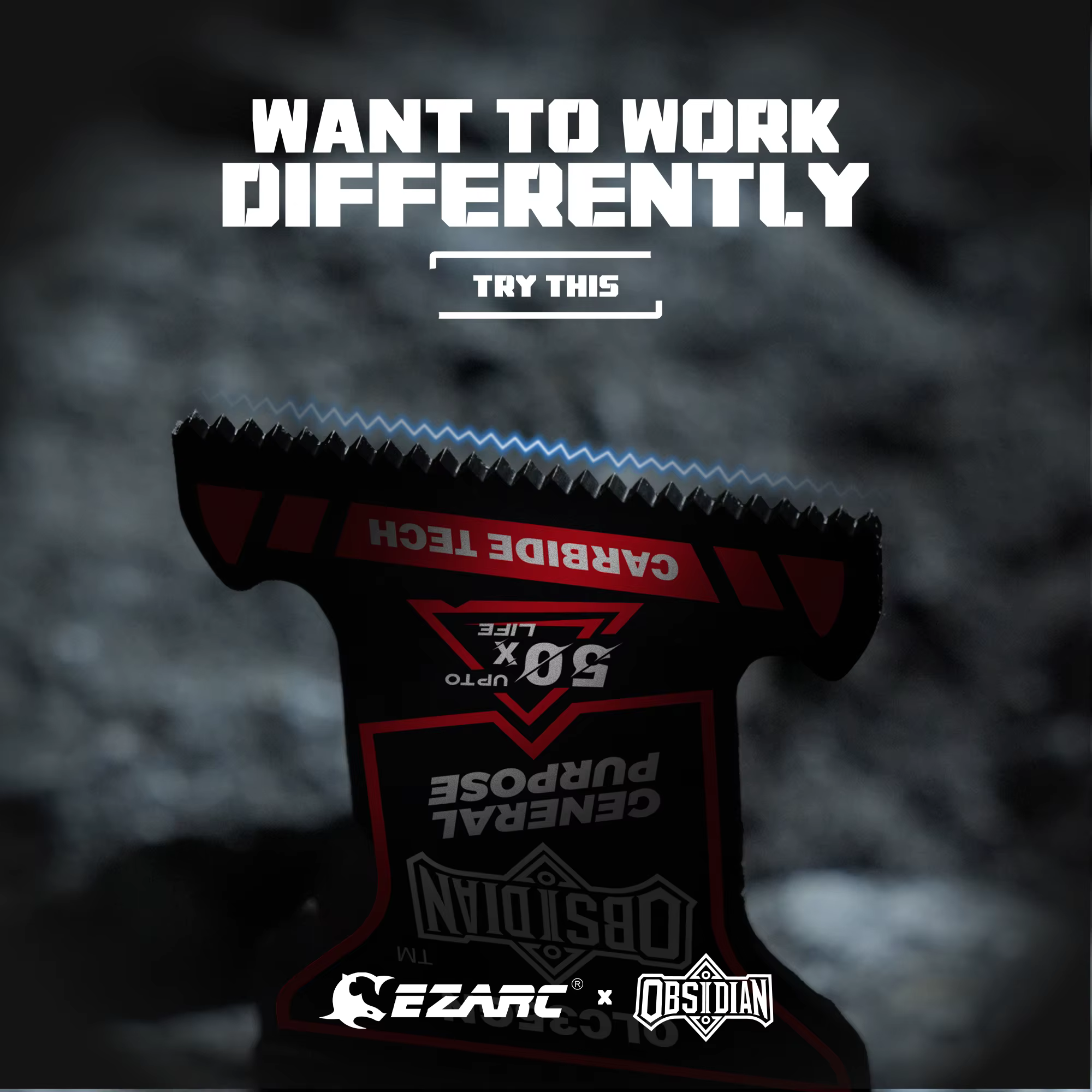 EZARC 3 lames oscillantes en carbure Obsidian