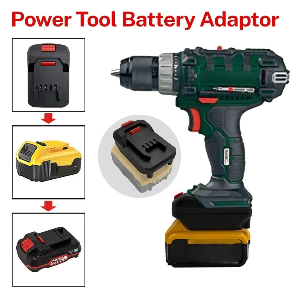 Pièces d'outils électriques pour batterie Li-ion Dewalt 20V convertit en convertisseur adaptateur