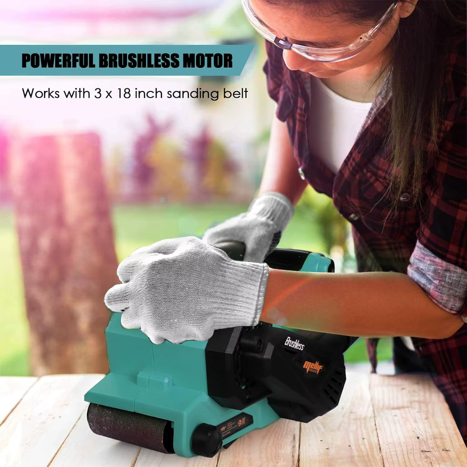 Ponceuse à bande sans fil pour batterie Makita 18V BL1830 BL1840