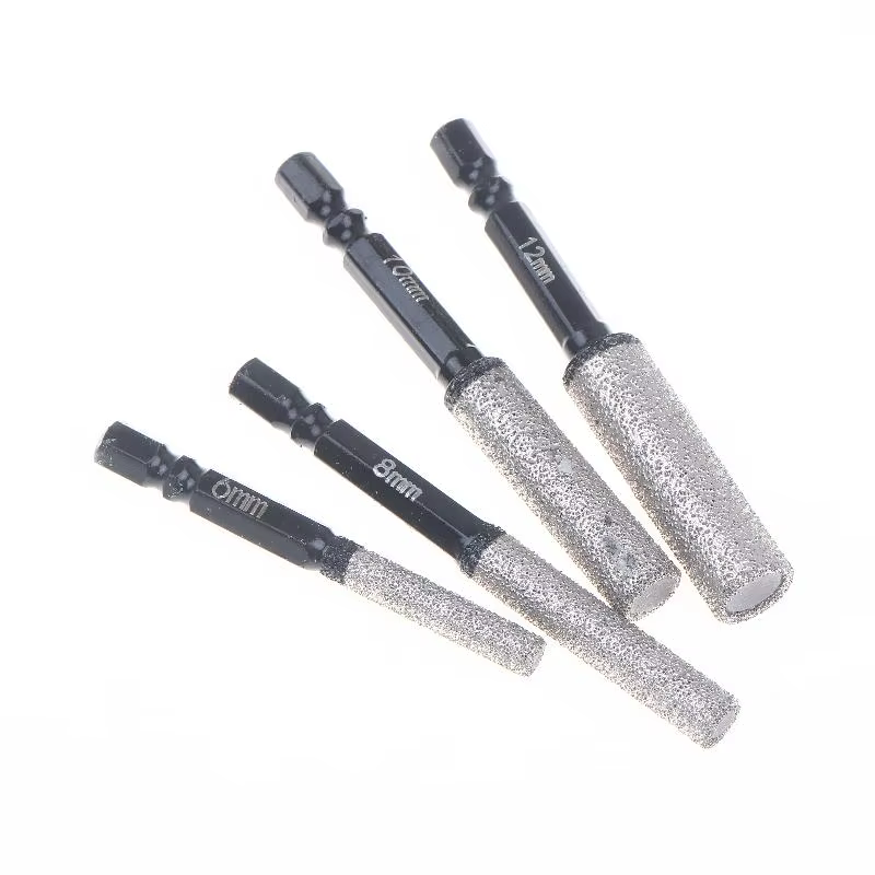 Jeu de forets à sec brasés sous vide de 5 à 12 mm - Pack de 2 - Pour divers matériaux durs