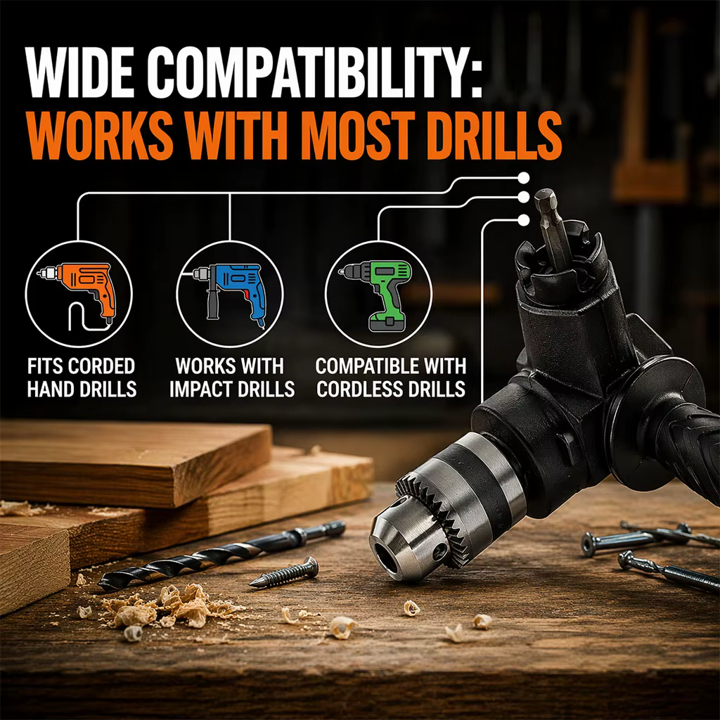 Adaptateur d'angle droit pour perceuse RaffordDrill
