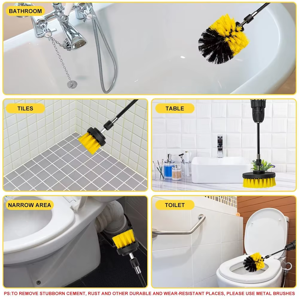 Perceuse électrique, ensemble de brosses pour pneus