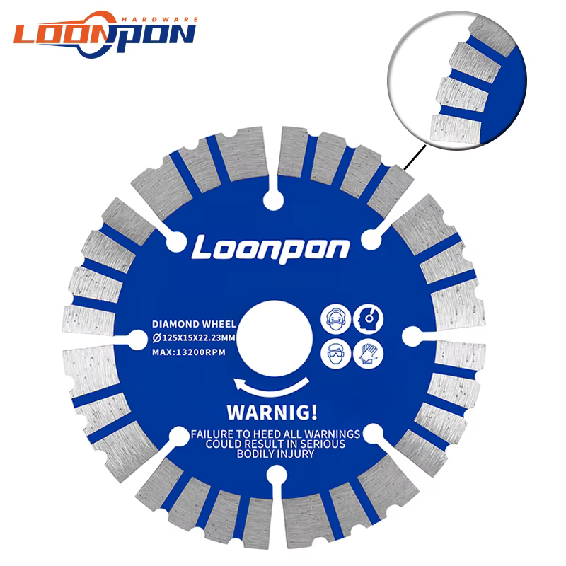 Lame de scie circulaire à Segment de disque de coupe de diamant de 125mm 5 pouces pour le marbre de brique de céramique