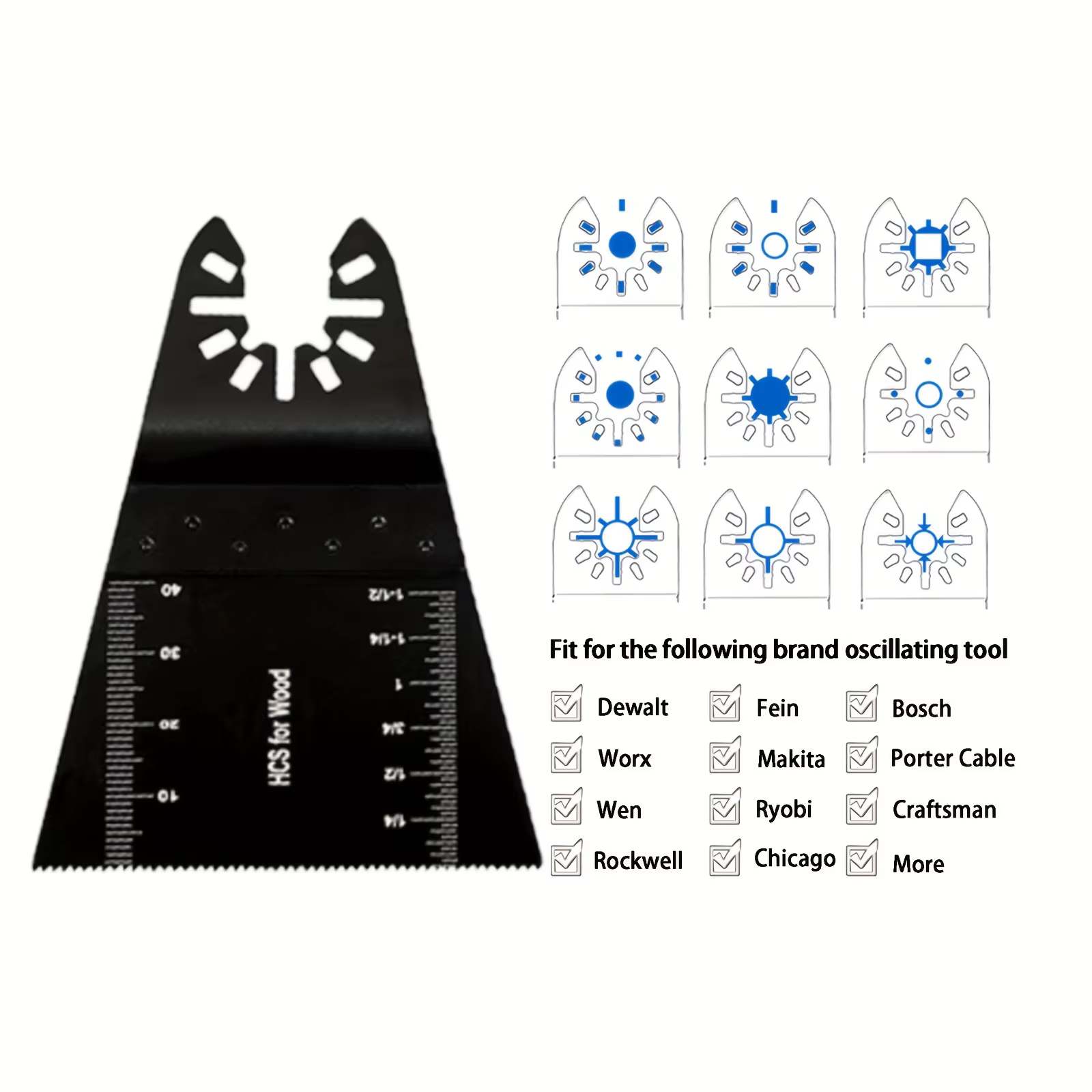 Scie oscillante multifonctionnelle à dégagement rapide 65mm