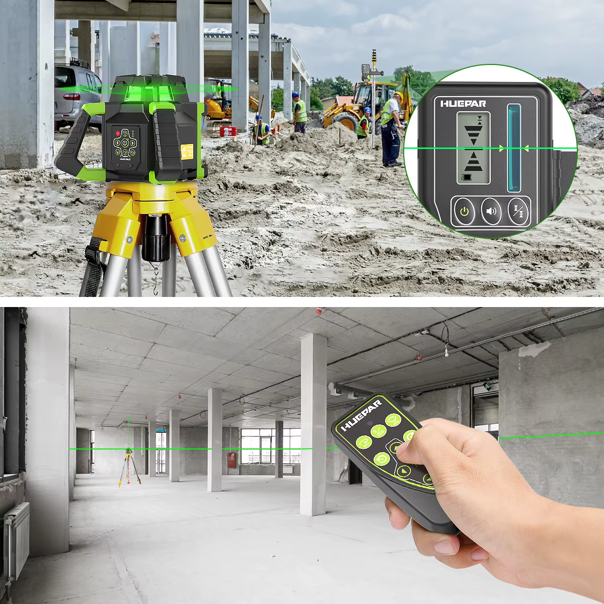 Huepar-Niveau laser à distance RL300HVG