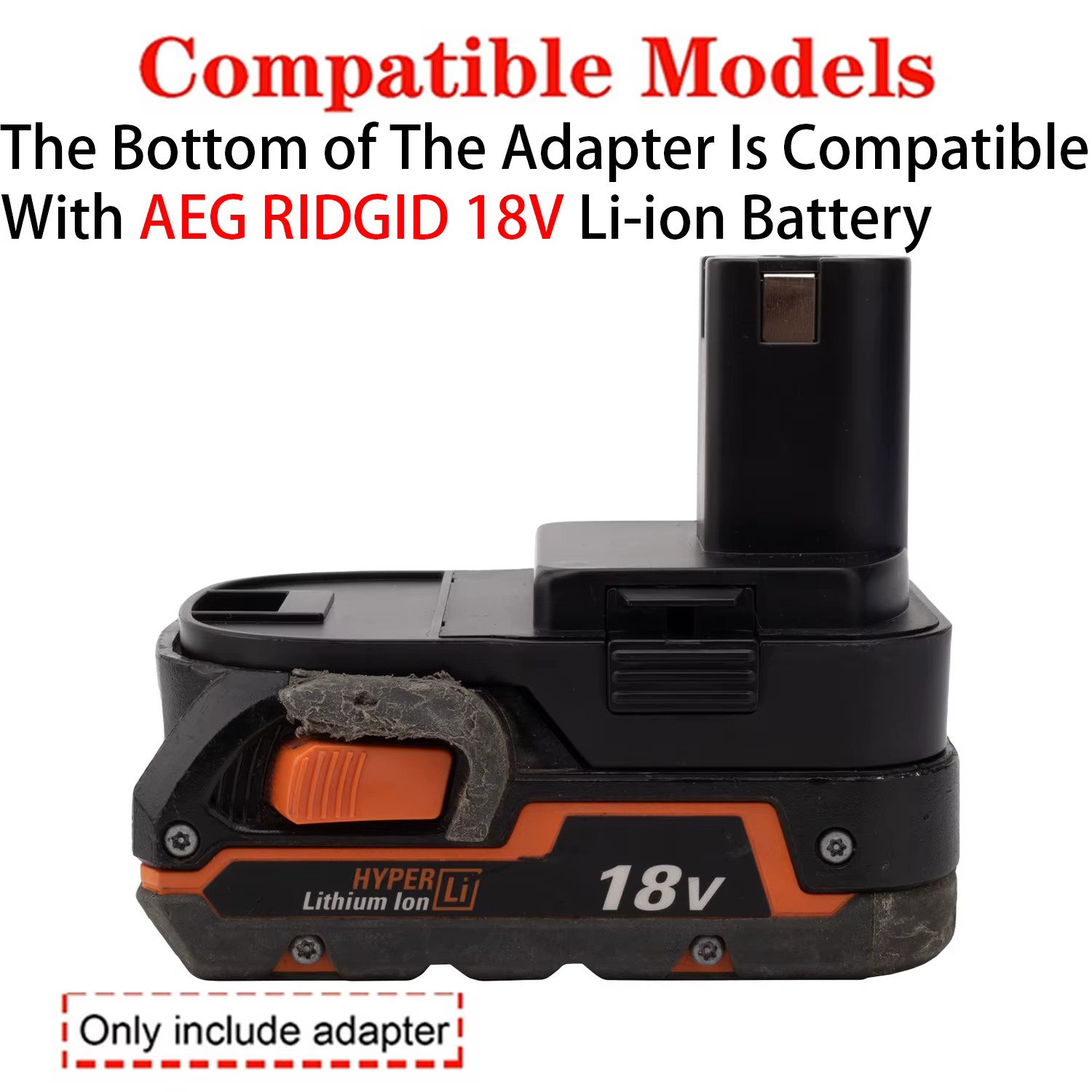 Adaptateur de batterie pour outil Ryobi ONE+ Li-ion 18V vers AEG RIDGID 18V