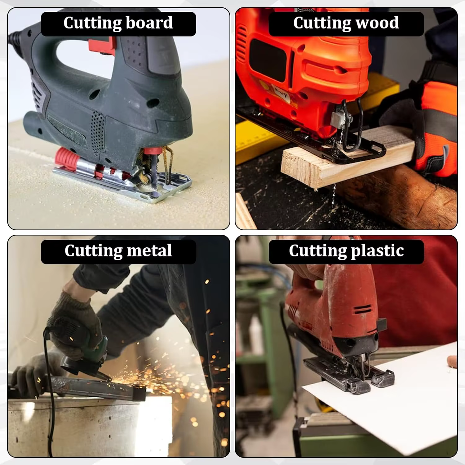 10 pièces/ensemble lames de scie sauteuse bois tôle coupe lame