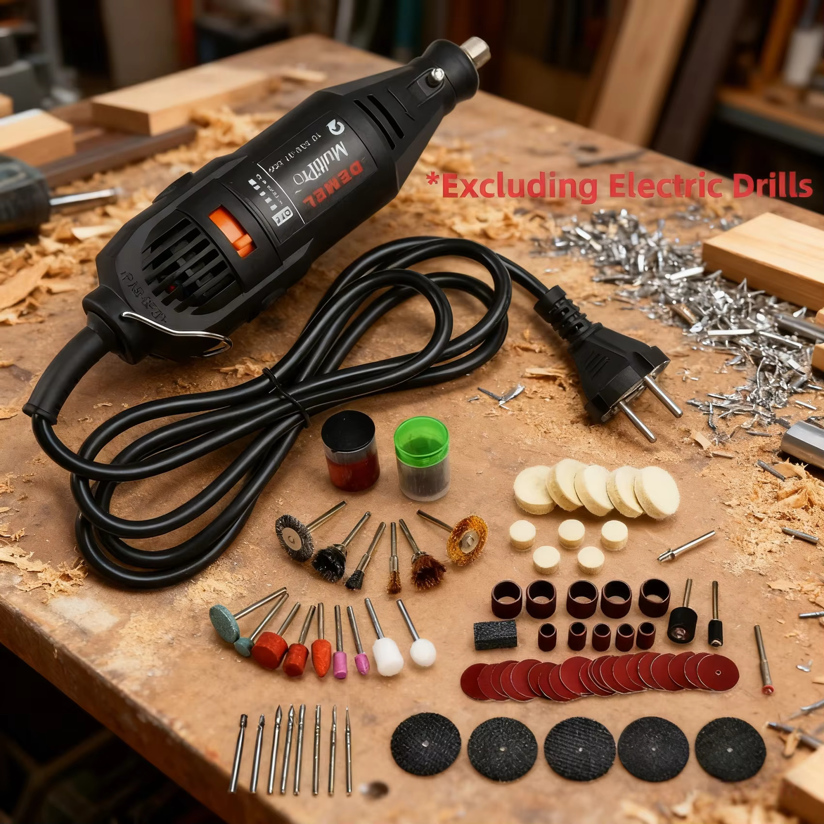 40 pièces Mini perceuse électrique Multi outil rotatif accessoires meulage Kits de polissage tête de meuleuse pour