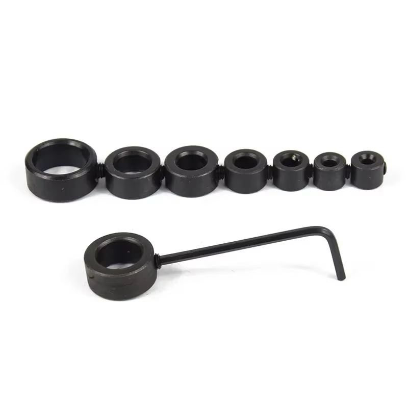 STONEGO 8 anneaux d'arrêt de profondeur de foret – colliers réglables de 3 à 16 mm