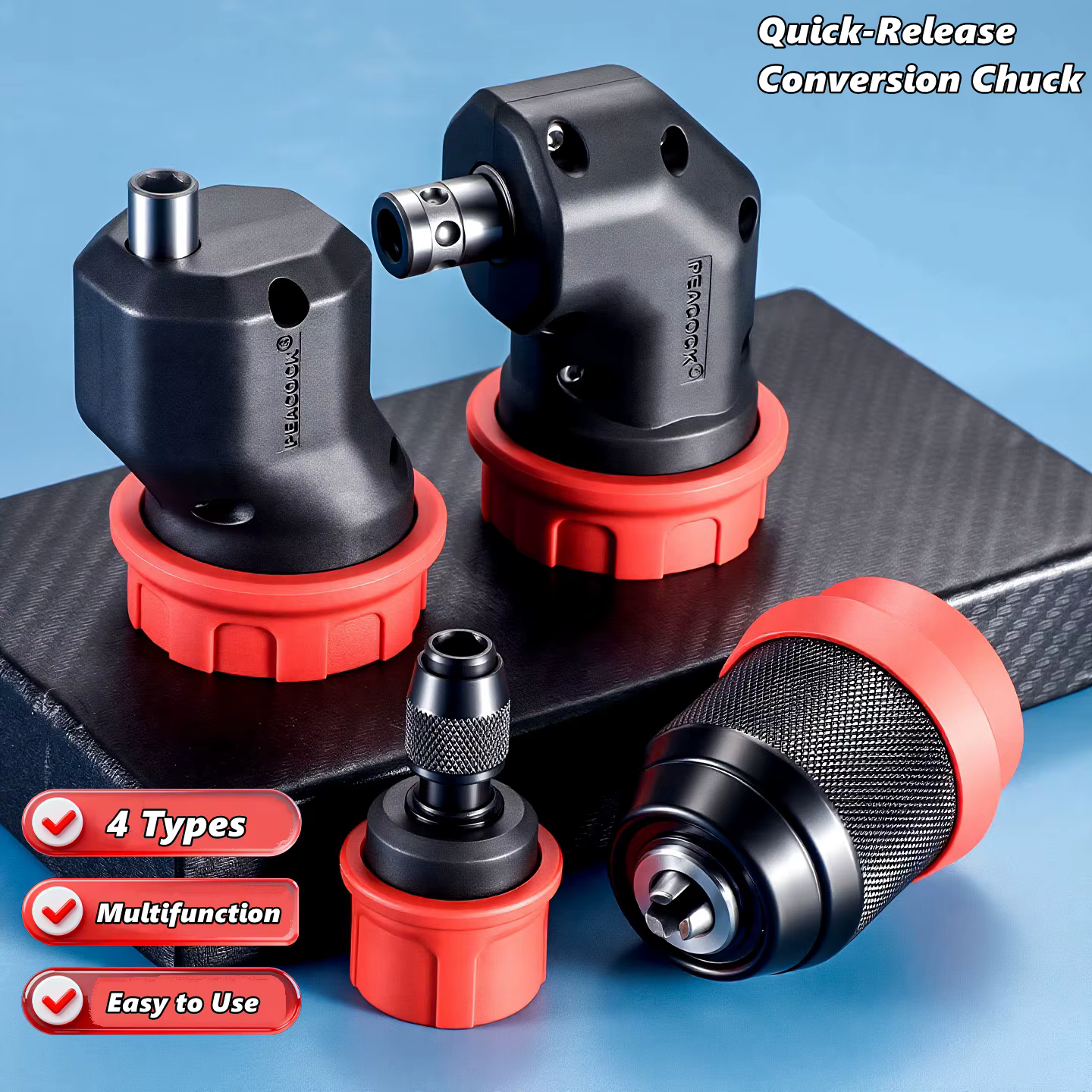 Mandrin de conversion à dégagement rapide pour embouts hexagonaux de 6