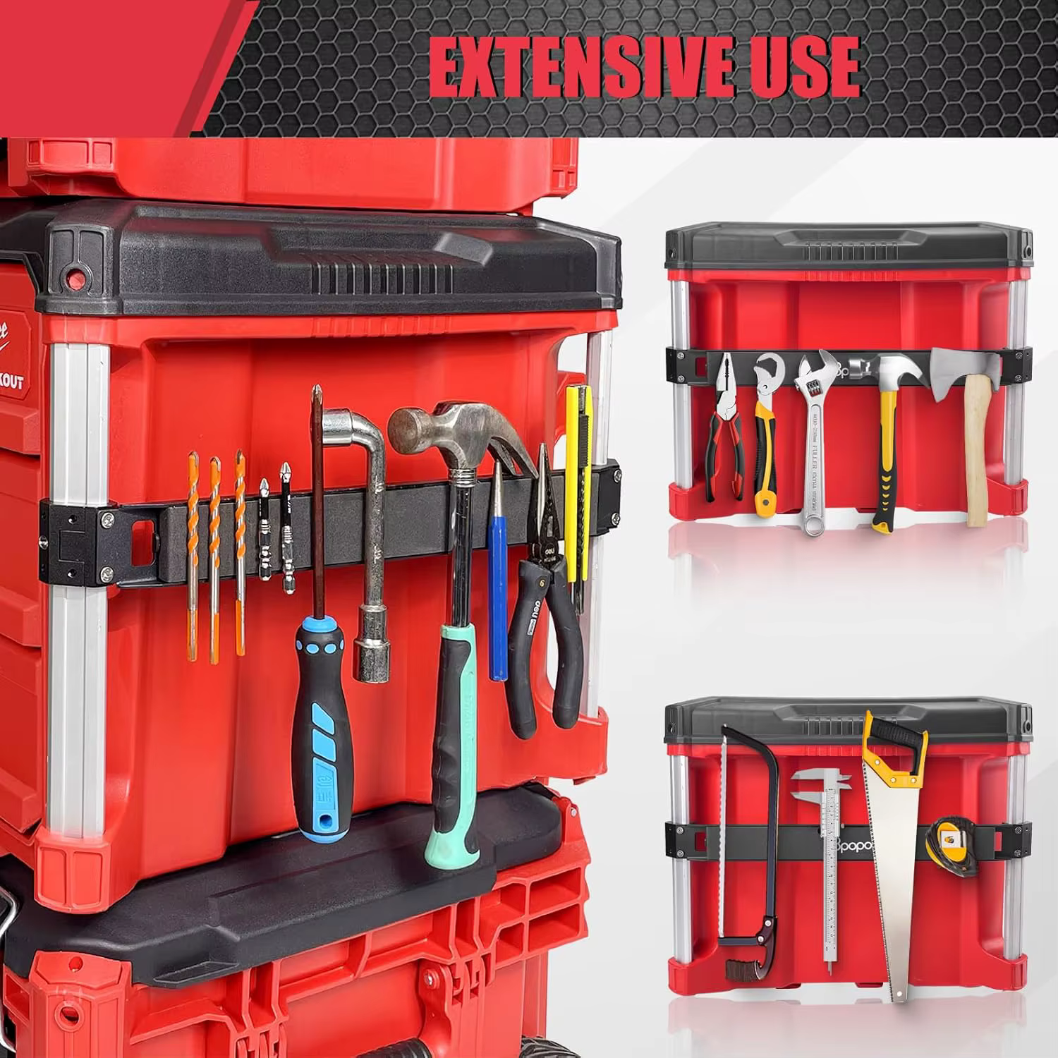 Support de barre magnétique puissant pour boîte à outils d'emballage Milwaukee