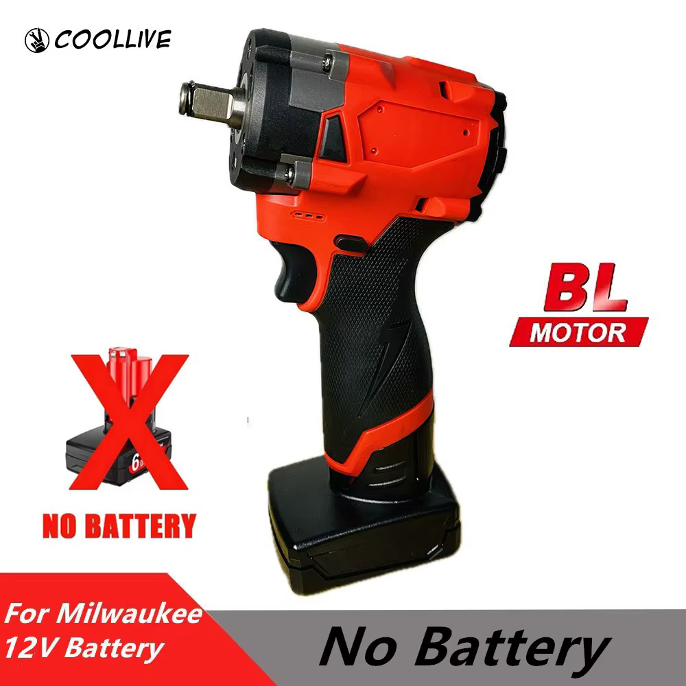 Clé à chocs électrique sans fil 1/2 pouce pour batterie Milwaukee 12V