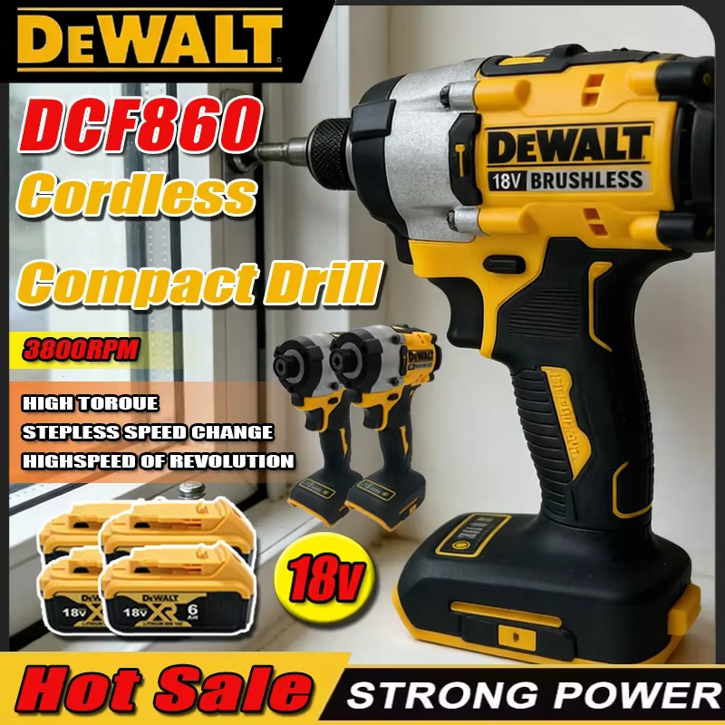 Perceuse-visseuse compacte sans fil Dewalt DCF860 18V