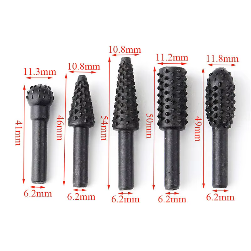 1/4 ''5 pièces jeu de forets outils de coupe pour couteau à bois outil de sculpture