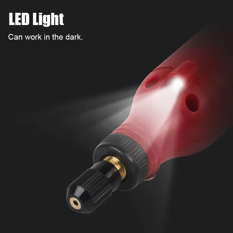 Mini perceuse électrique USB sans fil avec lumière LED