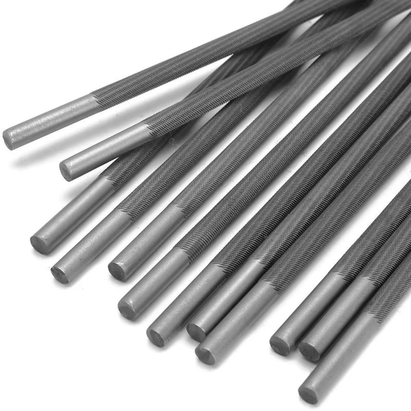 12 pièces limes rondes de tronçonneuse 4.0mm/4.8mm/5.2mm/5.5mm 5/32 "3/16" 13/64 "7/32" pour affûter l'affûteur de scie à chaîne généralement 25cm Len