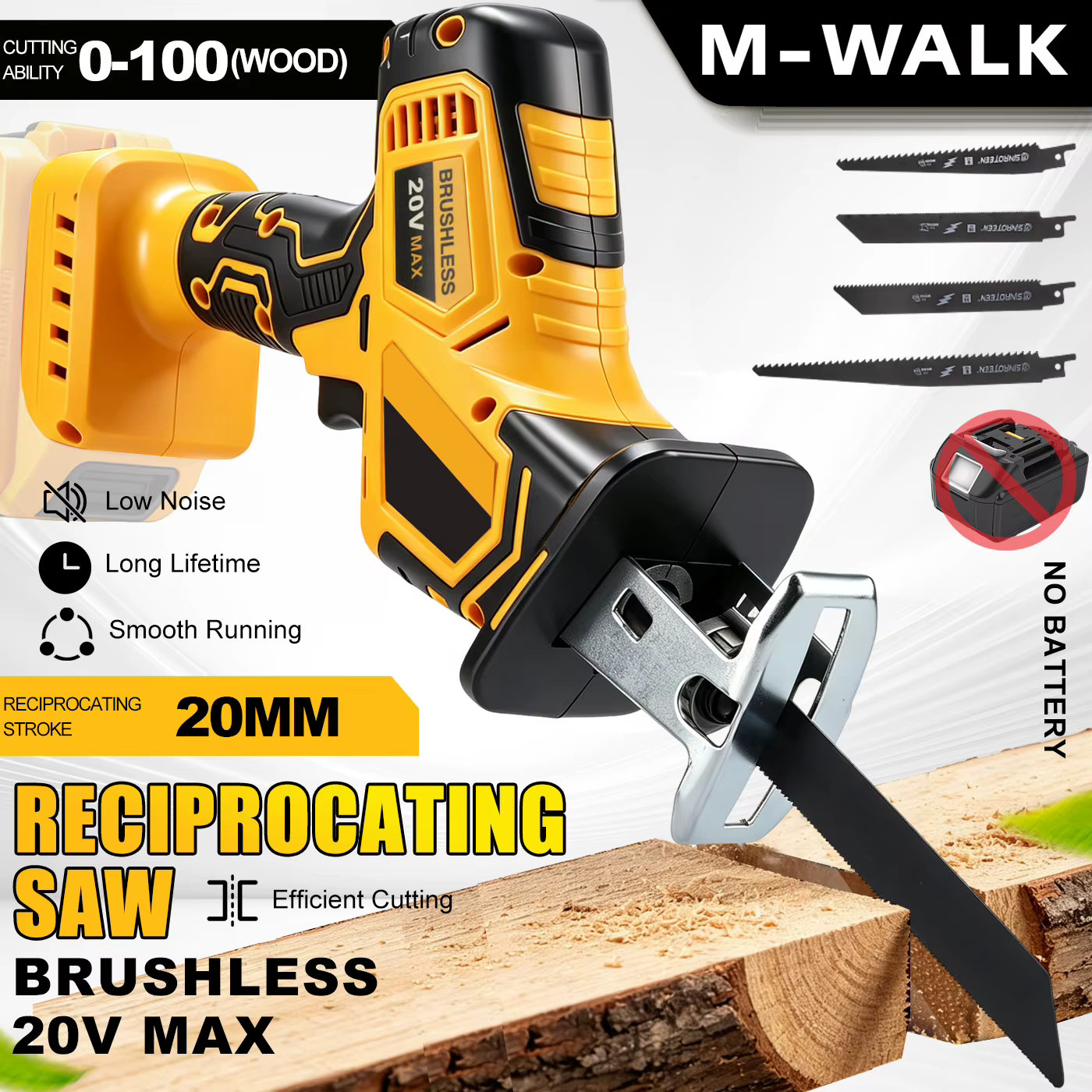 Scie sauteuse sans fil Brushless pour batterie Dewalt 20V