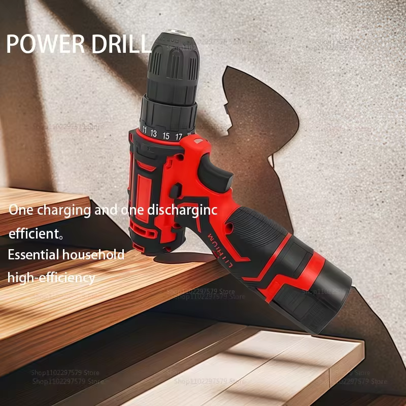 Pilote DC batterie Lithium-Ion perceuse sans fil électrique ménage perceuse électrique tournevis Mini sans fil Powe