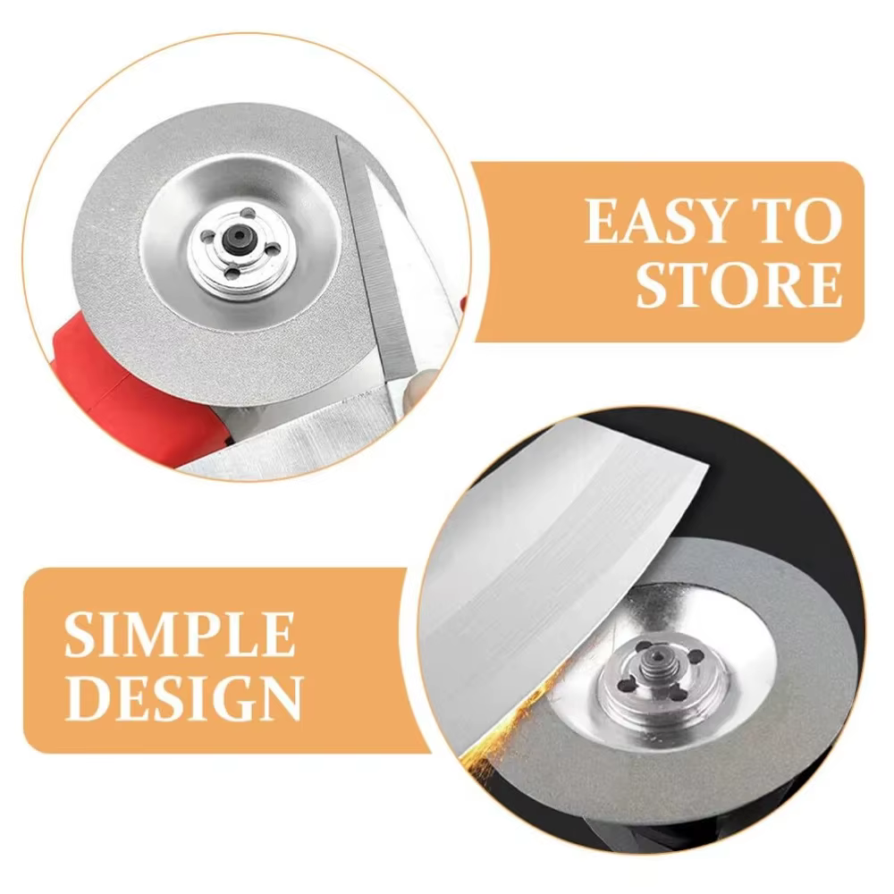 1 pièce Disque d'affûtage diamanté 100 mm, Disque abrasif à émeri, Granulométrie 400-1000 pour meuleuse d'angle, ciseaux de cuisine et outils
