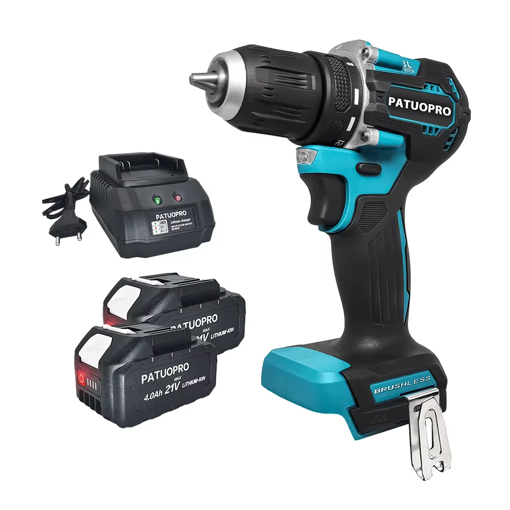 PATUOPRO-Perceuse électrique sans balais pour Makita, outils électriques rechargeables, pilote de perceuse sans fil, batterie 18V, couple Liqu100N. m, 21V