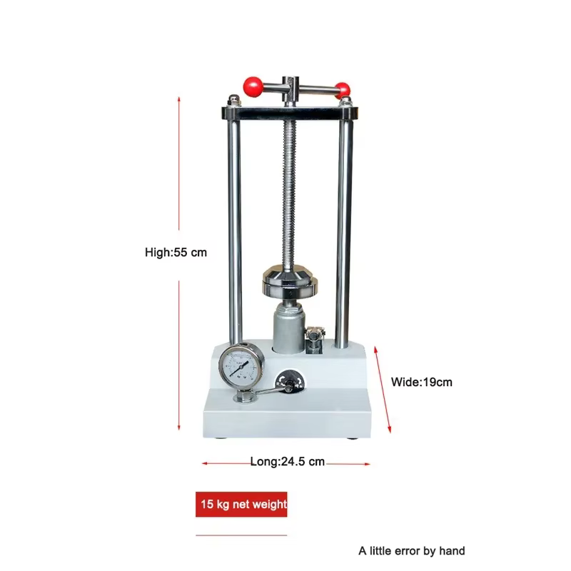 Presse dentaire hydraulique avec manomètre